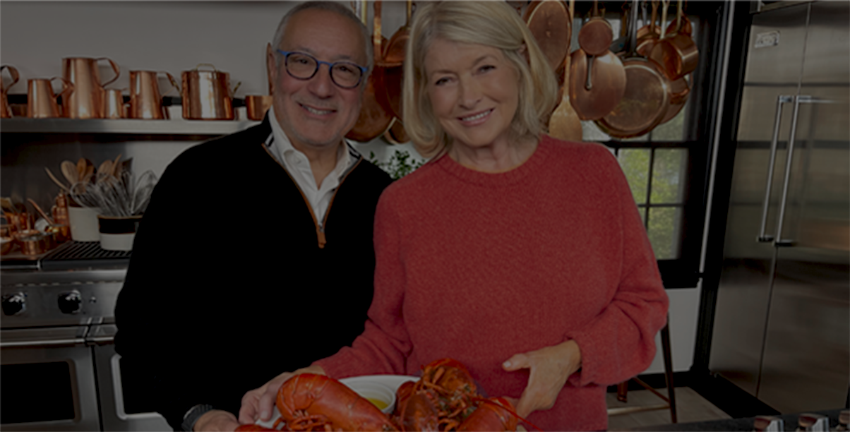 An image of Stu Snyder and Martha Stewart